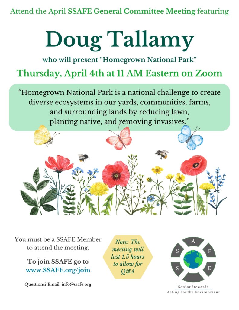 Doug Tallamy presents to SSAFE on 4-4-24